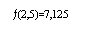 Zone de Texte: (2,5)=7,125